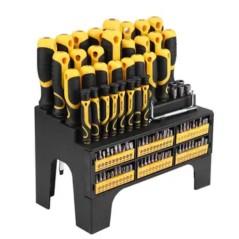 

Overseas 100 Pcs Mechanic Portable Screwdrivers and Bits Nuts Screws Repair Tools Set Screwdriver Bit Set Repair Tools Set