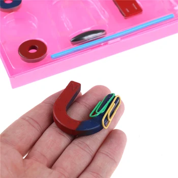 

1 Set Kid Compass Ferrite Magnet Kit Education Nature Science Experiment Toy