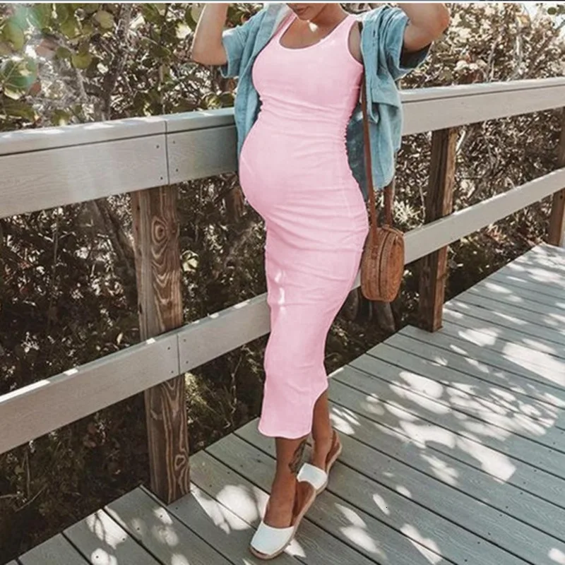 

Suit-dress Maternity dresses Dress long Round Neck Sleeveless vestido mujer zwangerschaps jurk voor sexy costumes jurkjes