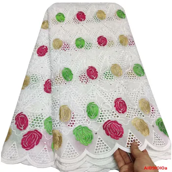 

2019 African Elegant Water cloud pattern cotton Guipure lace Thick fabric Swiss Voile Lace In Switzerland for dress c191010