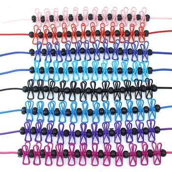 

1.8M Outdoor Windbreak Clothesline Portable Elastic Non-slip Clothes Rope With 12PC Clothespins Windproof Buckles Clothesline