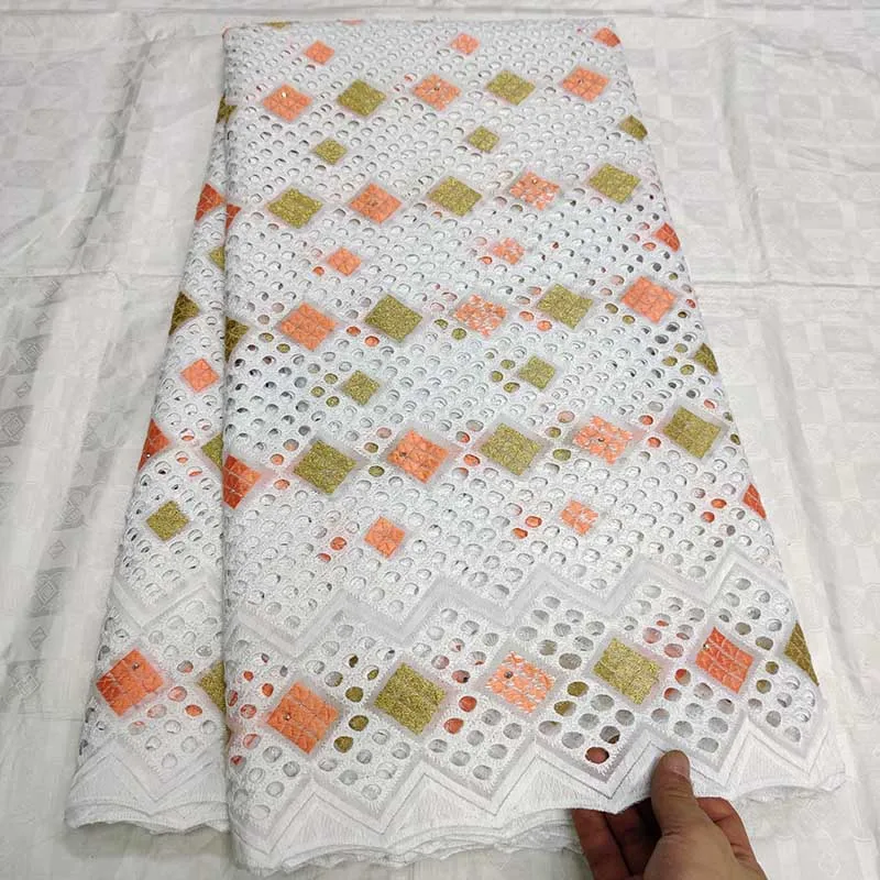 Последняя ткань из Дубая швейцарская сухая вуаль кружева в швейцарском африканском хлопок вуаль кружевная ткань нигерийская Кружевная Ткань 5 ярдов