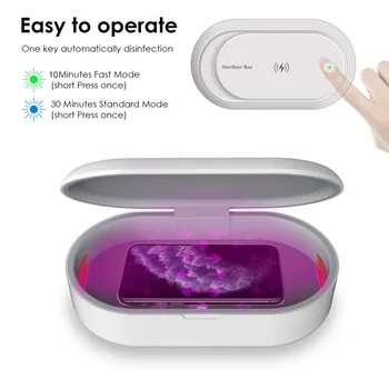 

K8 Ultraviolet Phone Sterilization Container Wireless Charging UV Portable Toothbrush Masks Beauty Led Sterilization Box