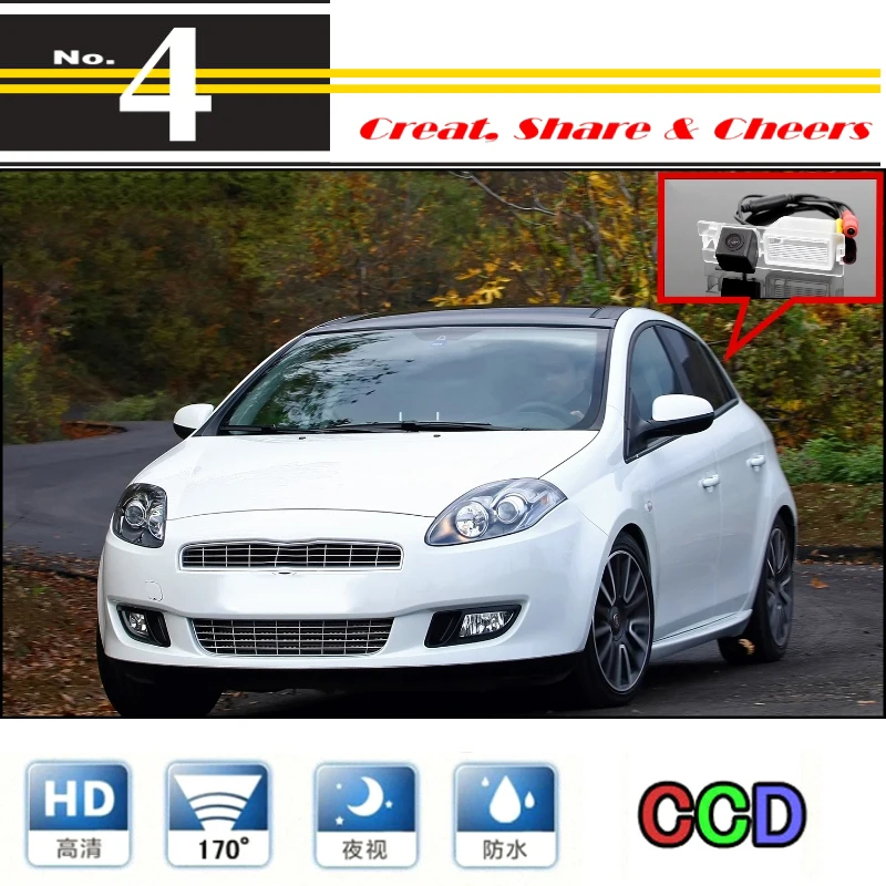 Car Camera For FIAT Bravo : Brava : Ritmo 2007~2015 High Quality Rear View Back Up Camera For PAL : NTSC Use | CCD with RCA6