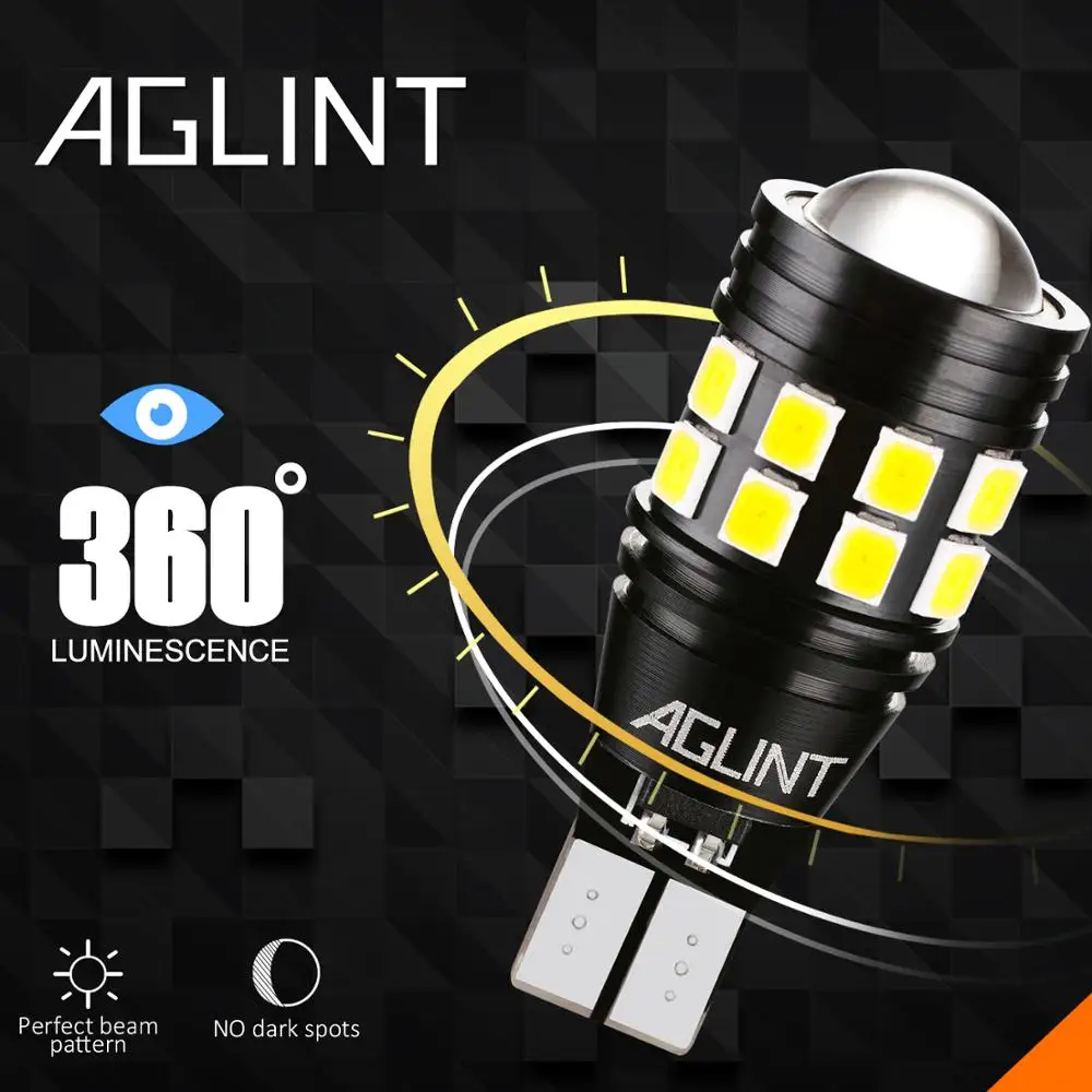 AGLINT 2 шт. светодиодный автомобильные лампы 921 912 T15 T16 W16W резервный CANBUS безошибочный