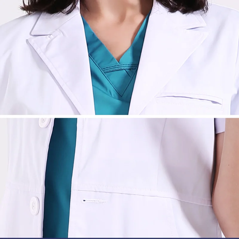 2019 Men Medical Clothes Unisex White Lab Coats Nurse Work Wear Uniforms Scrub Medical Doctor's Long Sleeve Jacket High quality