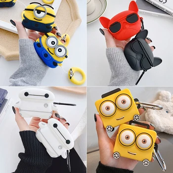 

Wireless Bluetooth Headset case for Apple Airpods pro Earphone soft Silicone Cartoon Cute box For Airpods pro Protective Cover