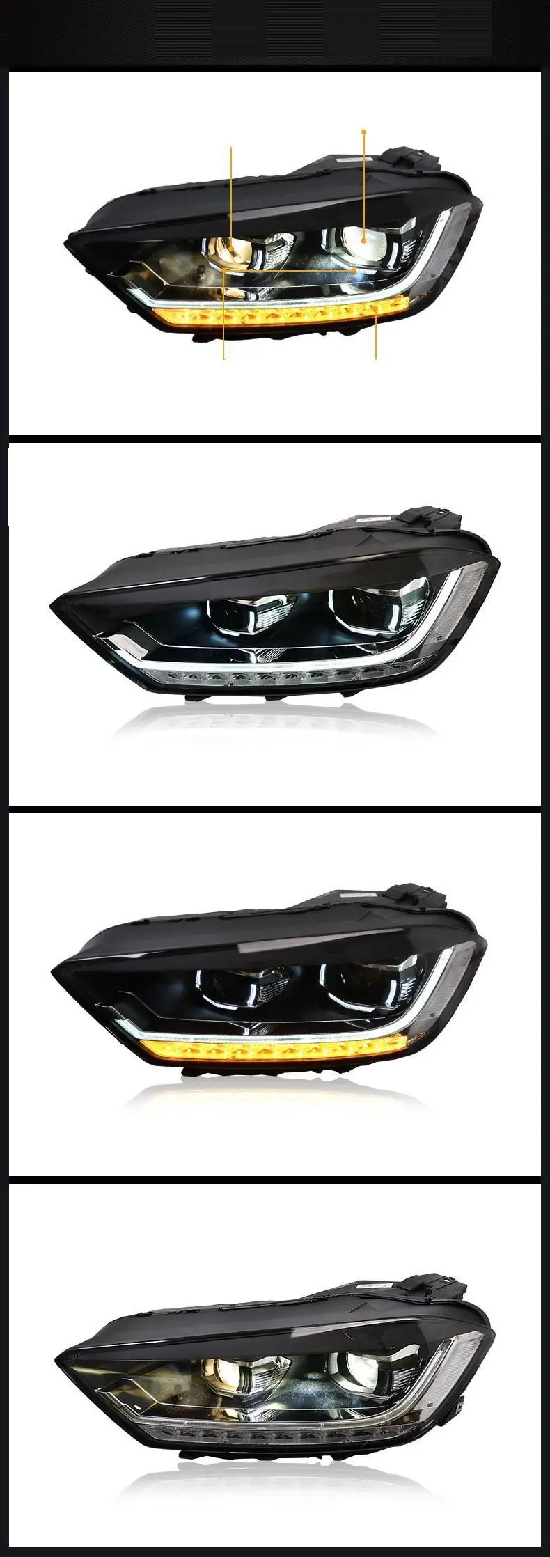 Luces Para автомобильные аксессуары Led Drl Автомобильные дневные ходовые фары автомобильные фары в сборе 17 18 для Volkswagen Golf-Sportsvan