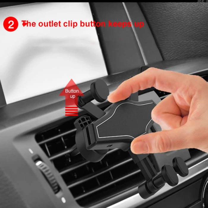 Автомобильный держатель для телефона Air Vent Clip Gravity Мягкий силиконовый для смарт-телефона Brace M8617