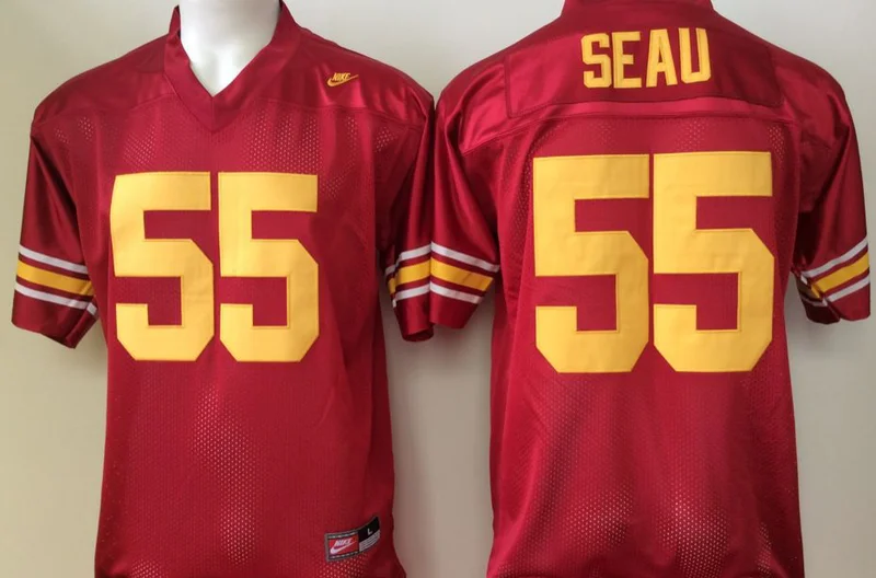 Новое поступление, высокое качество, USC Trojans Junior Seau Реджи Буш Трой Polamalu для мужчин Джерси - Цвет: Синий