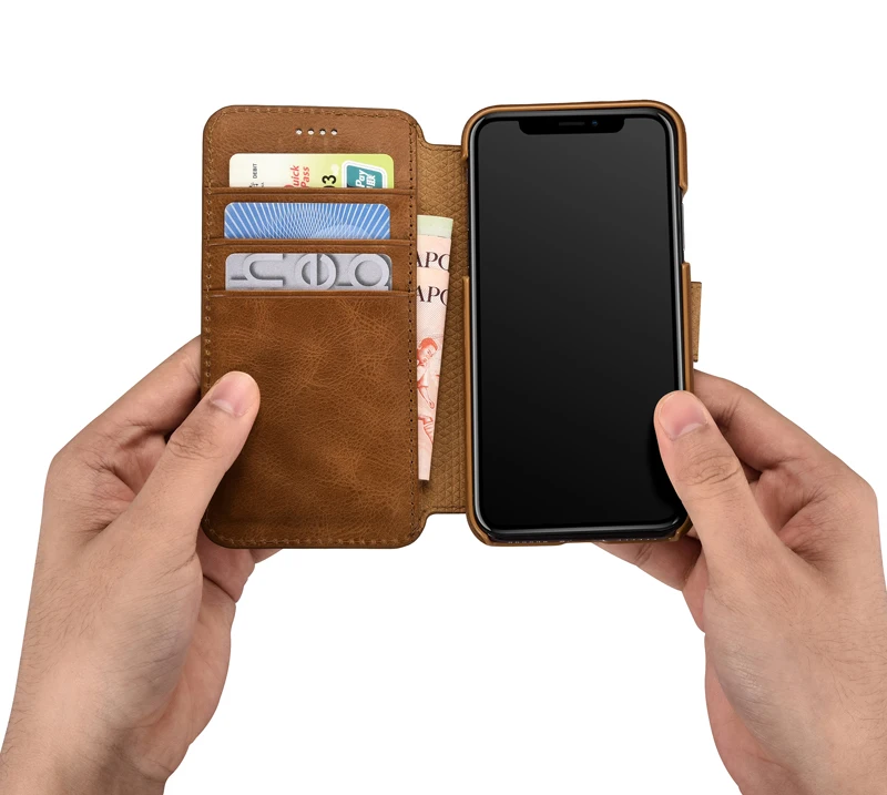 Для iPhone X XR Сплит флип чехол iPhone 7 8 Многофункциональный 2 в 1 Бумажник кожаный чехол бизнес Стенд смарт-чехол для Apple XS Max
