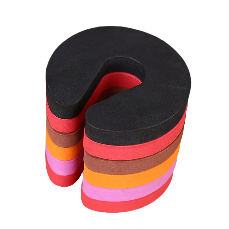 Door Stoppers Kids Children Protection EVA C Shape Door Stopper Baby Safety Protect Stop Jammer Soft Foam Clip
