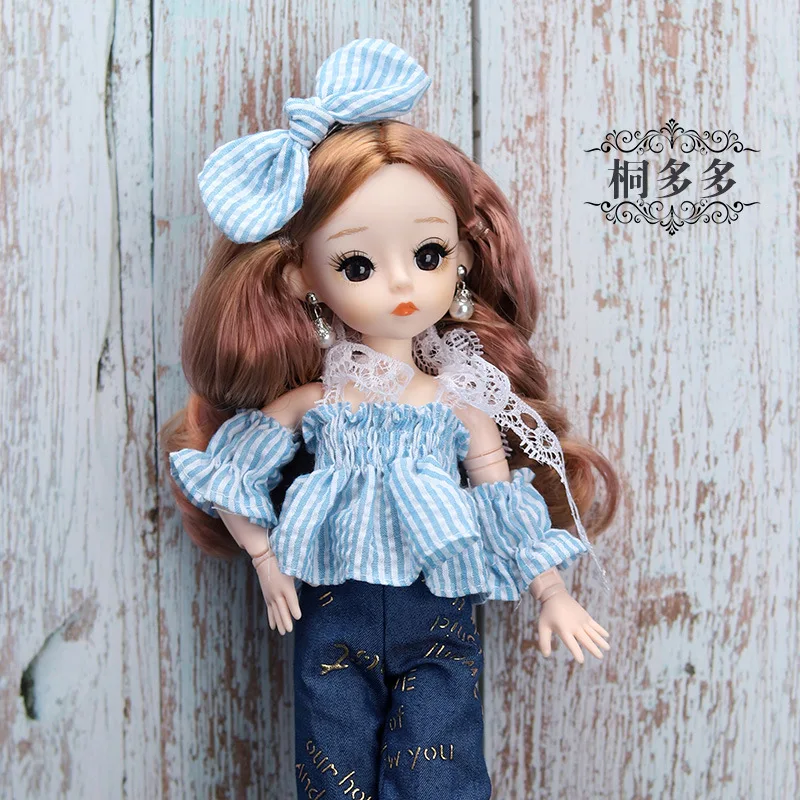 BJD 1/6 Doll Set 28cm Heigh Dress Up Girl Toy Doll Clothes Set Doll Casual Set Diy Toys for Children 11