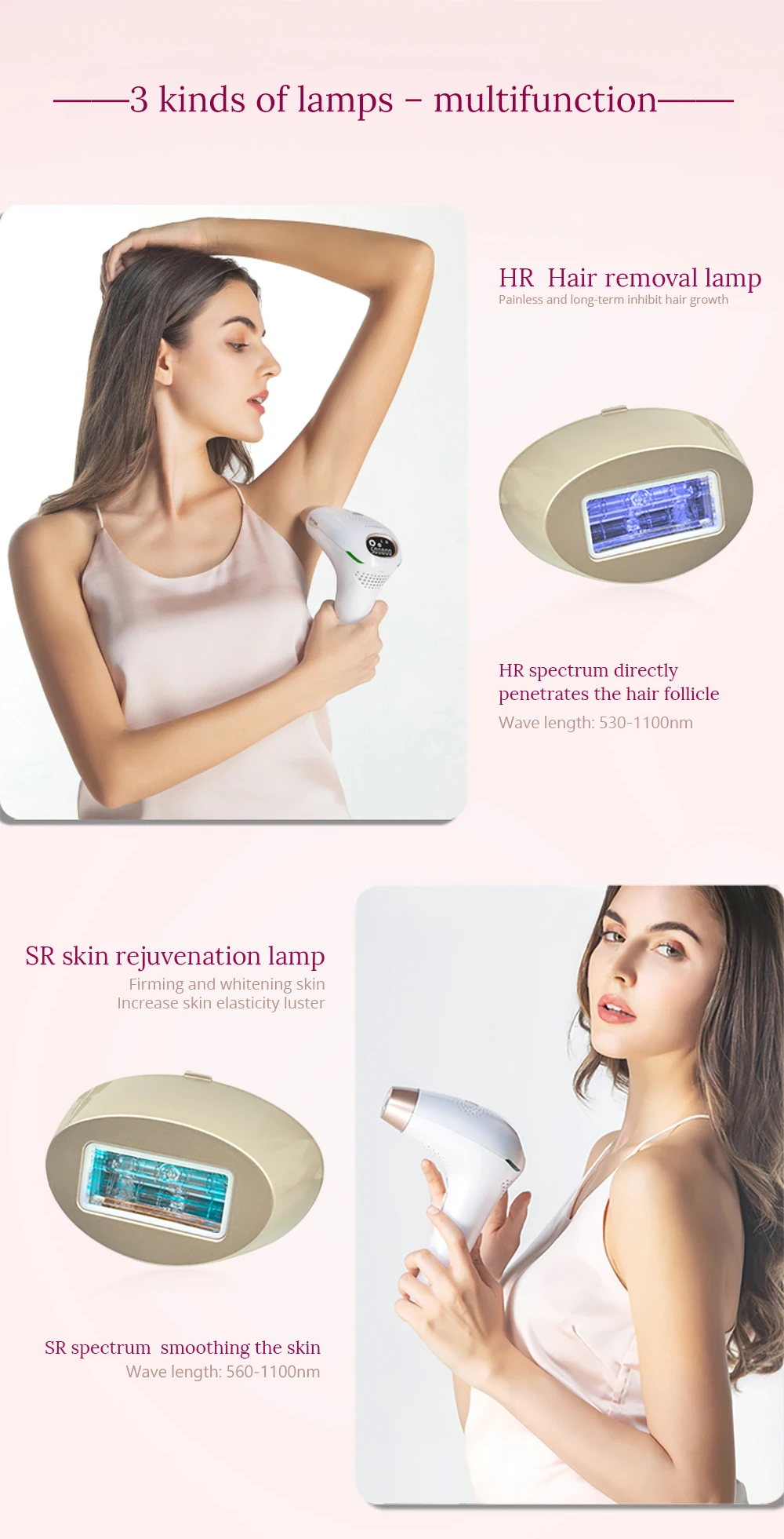 Kinseibeauty IPL лазерная Машинка для удаления волос, лазерный эпилятор, эпилятор для удаления волос, триммер для постоянного бикини, электрический эпилятор, лазер