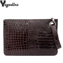 Pochette Femme, модный клатч, женская маленькая сумочка, Крокодиловая Кожа, женская сумка-клатч из искусственной кожи, Женская вечерняя сумка-конверт