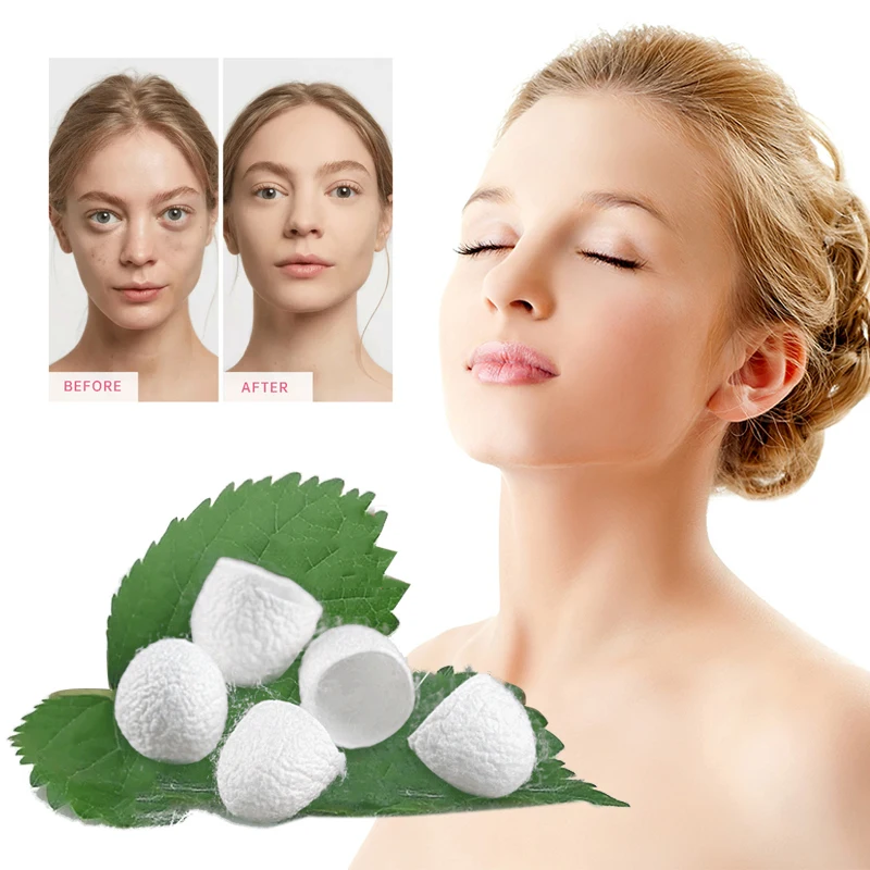 

30 Pcs Natural Silk Cocoons Organic Silk Balls Purifying Whitening Exfoliating Scrub Blackhead Acne Remover Skin Care Tool