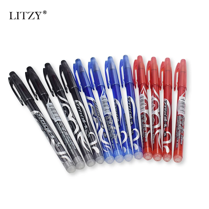 

4Pcs Gel Pen Set 0.5mm Erasable Pen Blue Black Red Ink Magic Refill Rod School Office Writing Supply Tools Student Stationery