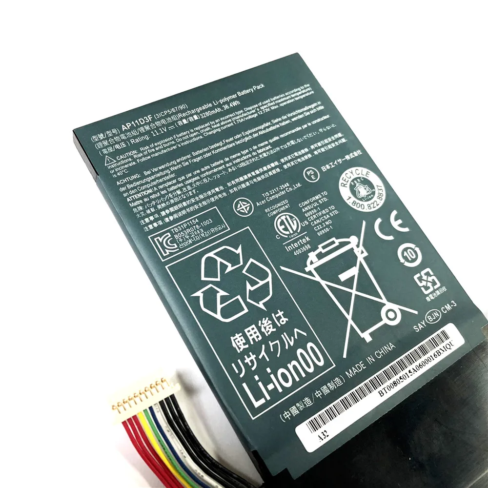 Onevan Novo 3icp5 65 88 3icp5 67 90 Ap11d3f Ap11d4f Original Bateria do Portátil para Acer para Aspire s3 S3391 S3-951 Ms2346 - Imagem 4