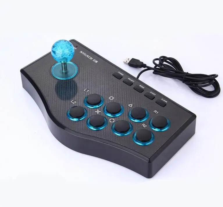 Retro Arcade Game Rocker Joystick USB Wired Game Controller for PS2 PS3 PC Android Smart Tv Computer PC Gamepad Gaming Console