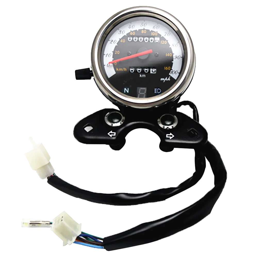 12V Motorcycle Dual Odometer Speedometer Digital Display Indicator Backlight