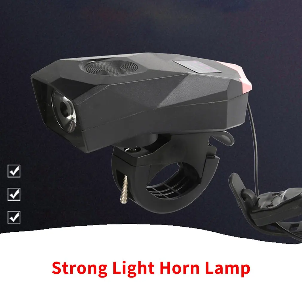 Top Loud Sound 2 In 1 Mountain Bike Speaker Led Light Night Riding Headlights Electric Horn Lamp Bicycle Bell 7