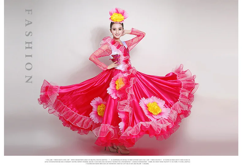 Подростковый взрослый испанский танец живота костюмы фламенко коррида фестиваль Бальные цыганские платья женские качели Vestidos M201