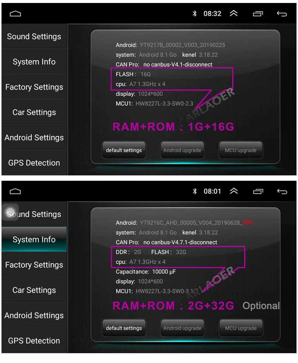 2G RAM 2 din Autoradio 2Din Android Autoradio lecteur multimédia pour Nissan Hyundai Kia toyata Chevrolet Ford Suzuki Mitsubishi