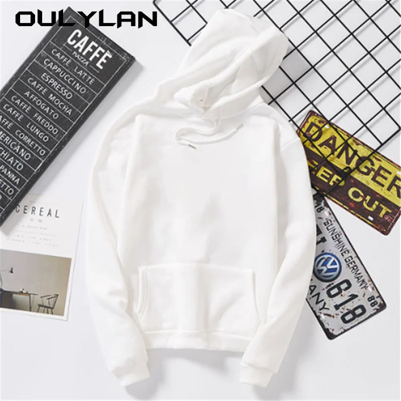 Oulylan Women Hoodies Autumn Loose Sweatshirt Harajuku Hoodie Sweatshirts Pullover Tops Blouse With Pocket Fashion Clothes