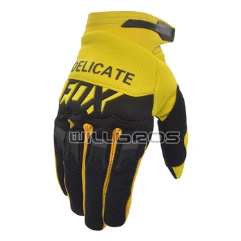 

Delicate Fox Mountain Bicycle Offroad Men's Air Mesh Cycling Race Gloves Dirtpaw Motocross Motorbike Black Yellow Gloves