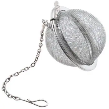 

Stainless Steel Ball Tea Infuser Mesh Filter Strainer w/hook Loose Tea Leaf Spice Ball with Rope chain Home Kitchen Tools New