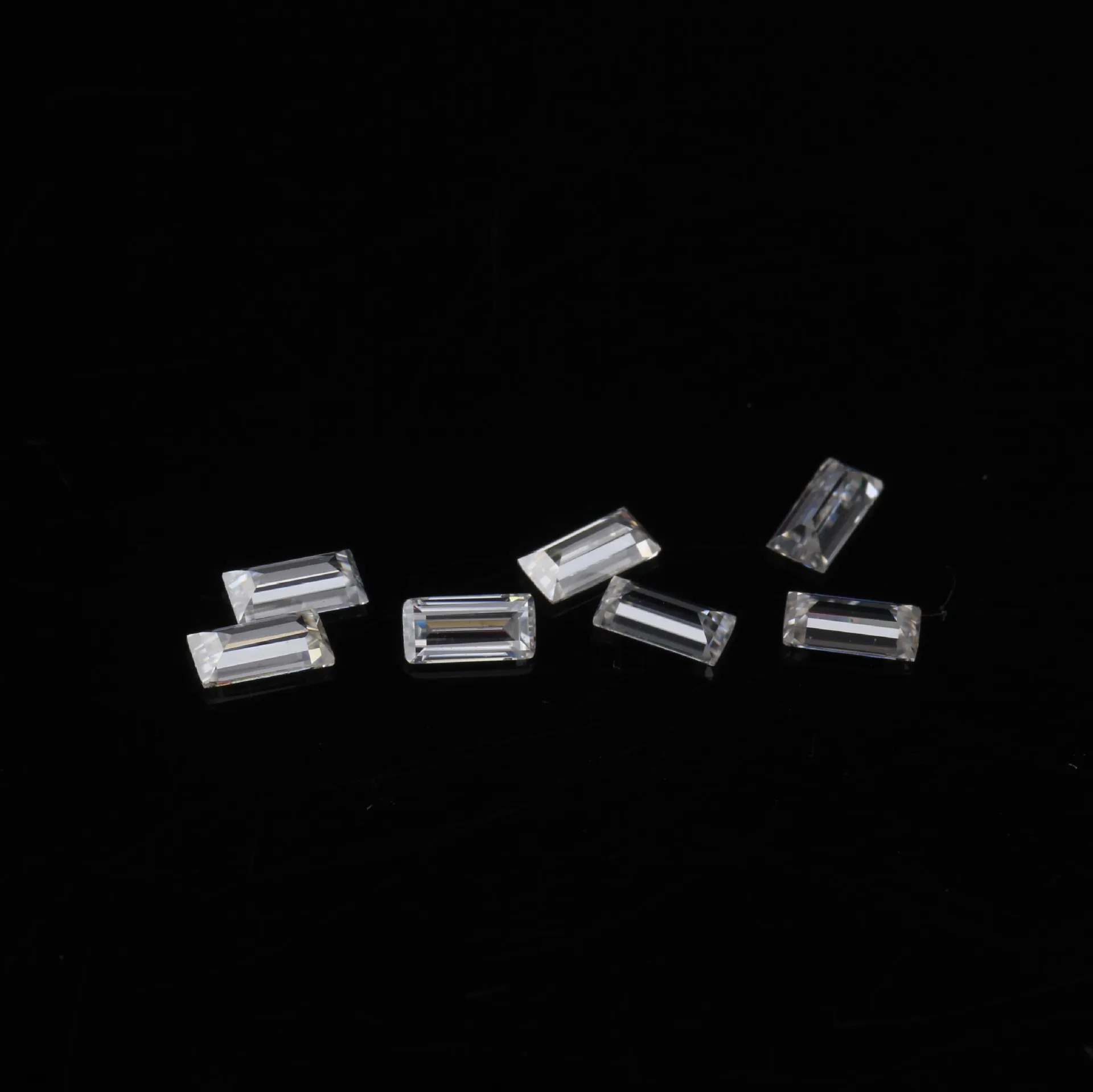 

Moissanite Special Shape Rectangular Right Angle Car Flat Pct Stone Inlaid with Stone pei zuan Micro Pave Fully-inlaid Howe with