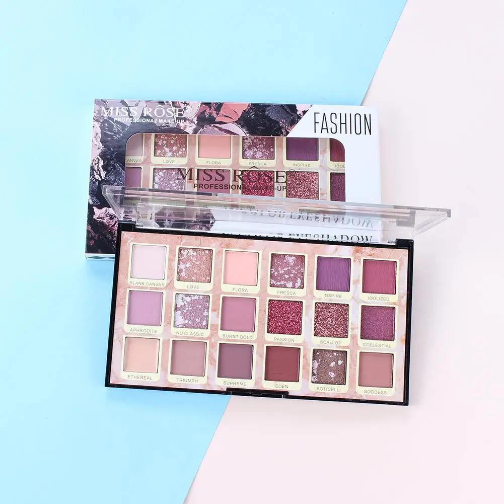 Горячая 18 цветов Тени для век пустынная Роза Gemakkelijk Make-Up Oogschaduw Schijf Netto Rode Make-Up Parelmoer Matte Oogschaduw