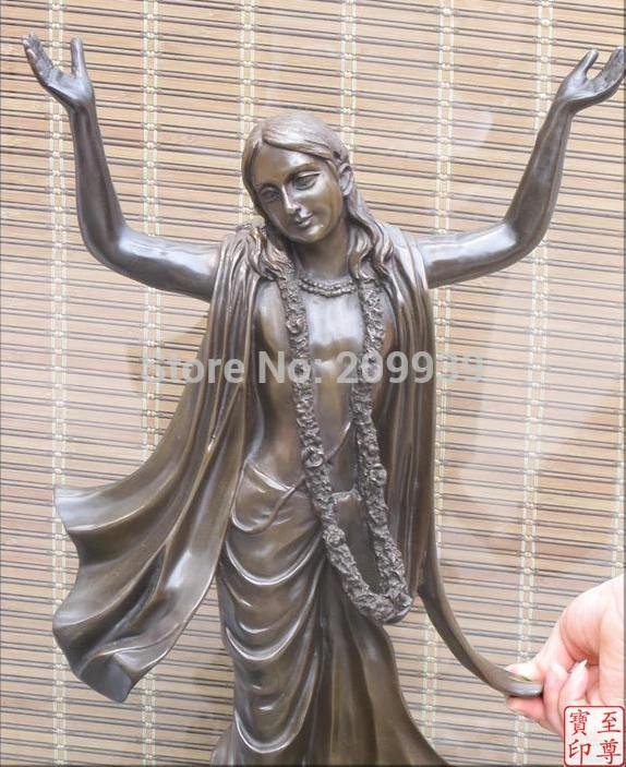 005731 2" огромная чистая бронза Krishna Индия Верховная Личность первой статуи(A0314