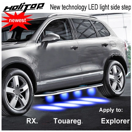 Новейший светодиодный светильник боковая Шаговая панель nerf для ford Explorer Edge Lexus RX VW