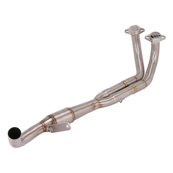 Slip On Motorcycle Exhaust Front Link Pipe Head Tube Stainless Steel Exhaust System For BMW C600 SPORT C650GT 2012-2015