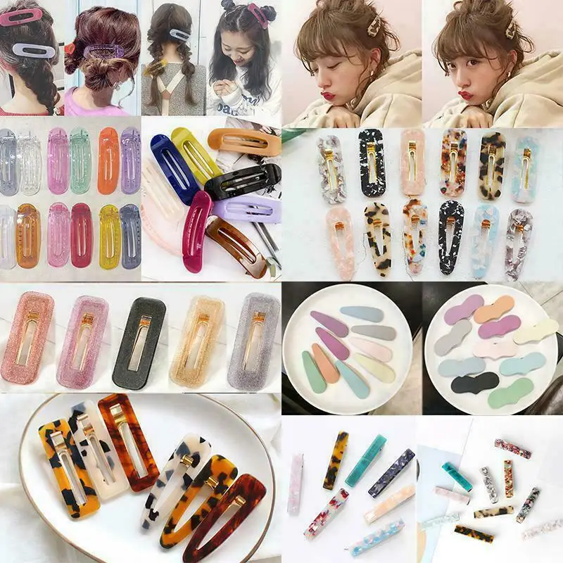 

31 Styles Marble Leopard Print Hair Clips for Women Acrylic Foil Sequins Shell Hair Clip for Baby Girl Pins Hair Barrettes