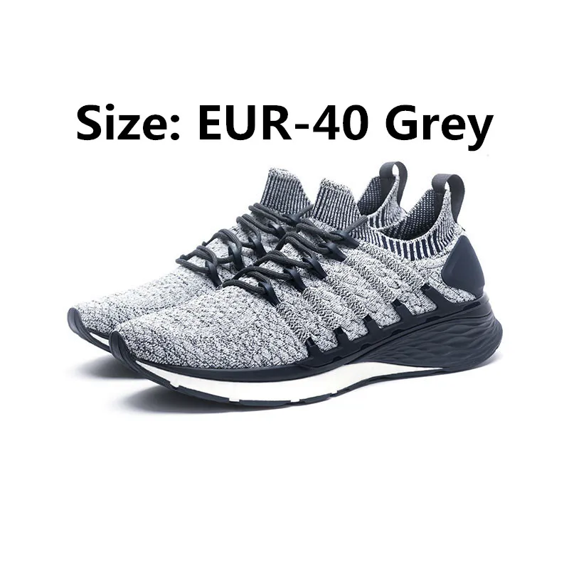 gray 40 Оригинальные Xiaomi Mijia кроссовки 3 мужские уличные спортивные Uni-moulding 3D Fishbone Lock system вязаные верхние мужские кроссовки - Цвет: gray 40