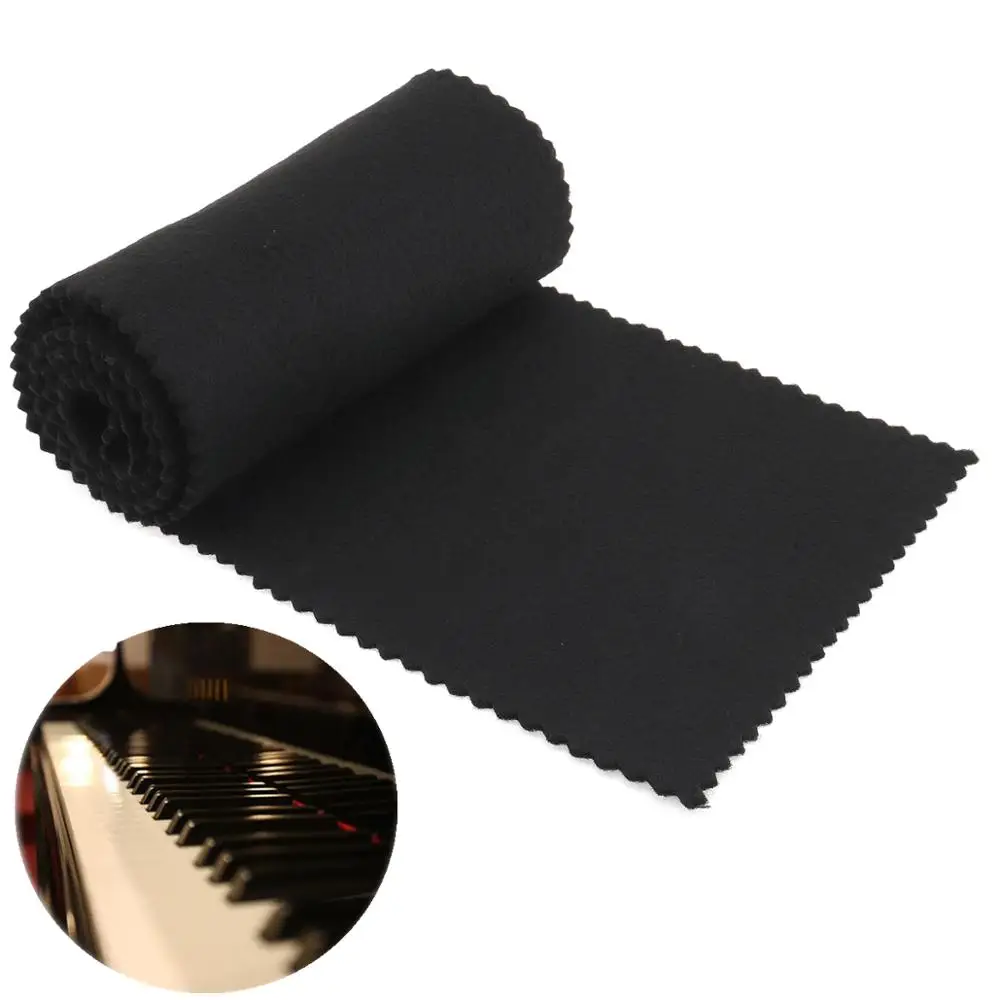 125 x 14cm Nylon + Cotton Black / Red Soft Piano Keys Cover Keyboard Dust Covers for Any 88 Keys Piano or Keyboard