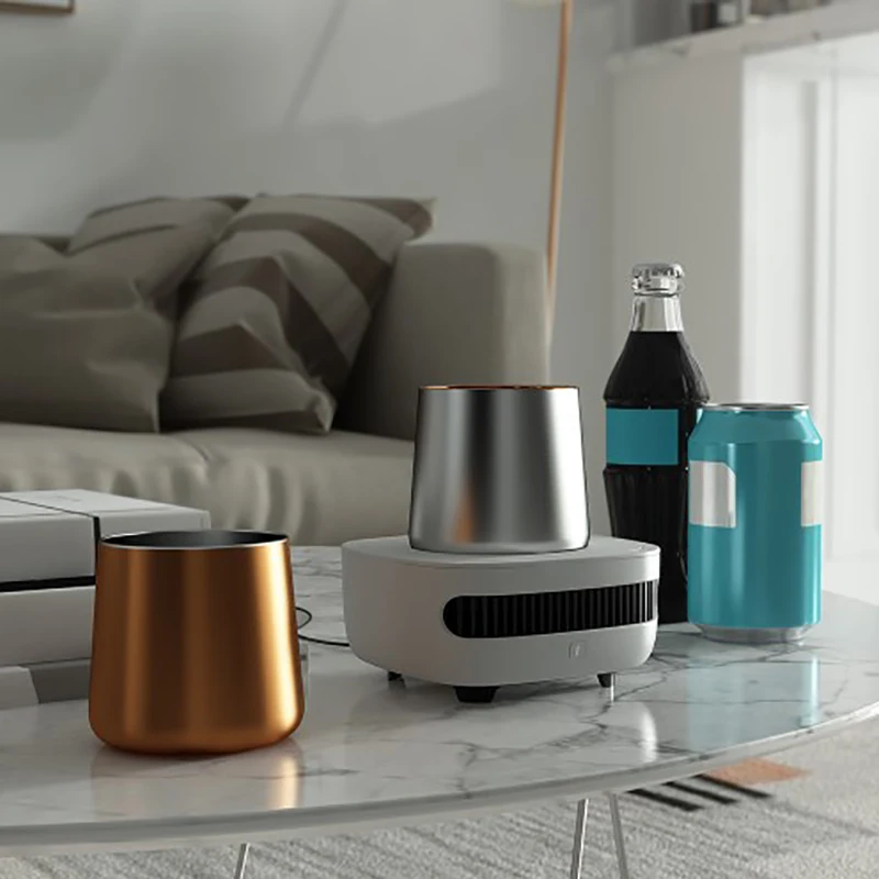 

New Portable Mini Refrigerator Electric Summer Drink Cooler Kettle Drink Instant Cooling Cup Car Vehicle Cooler Freezer Eu Plug
