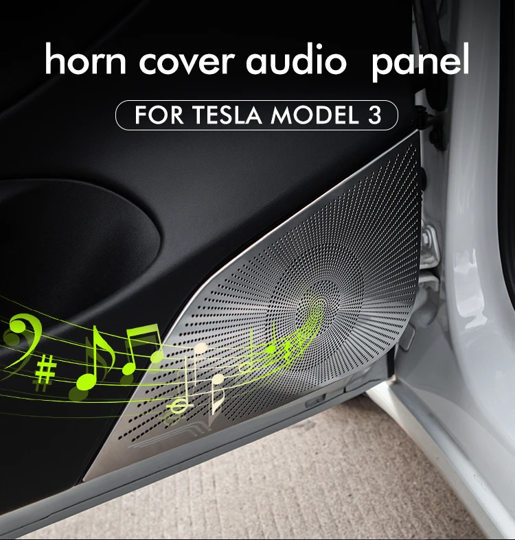 Heenvn New For Tesla Model 3 Accessories Front Column Roof Horn Hood