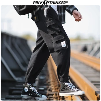

Privathinker Men Loose Pockets 2020 Harem Pants Mens Collage Casual Hip Hop Joggers Male Spring Trousers High Street Clothes