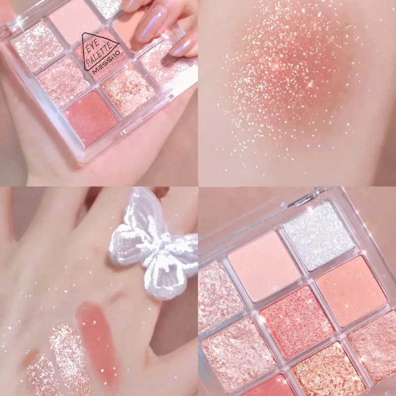 9 Colors Makeup Fashion Eyeshadow Palette Matte Eye Shadow Glitter Make Up Set Long-lasting | Красота и здоровье