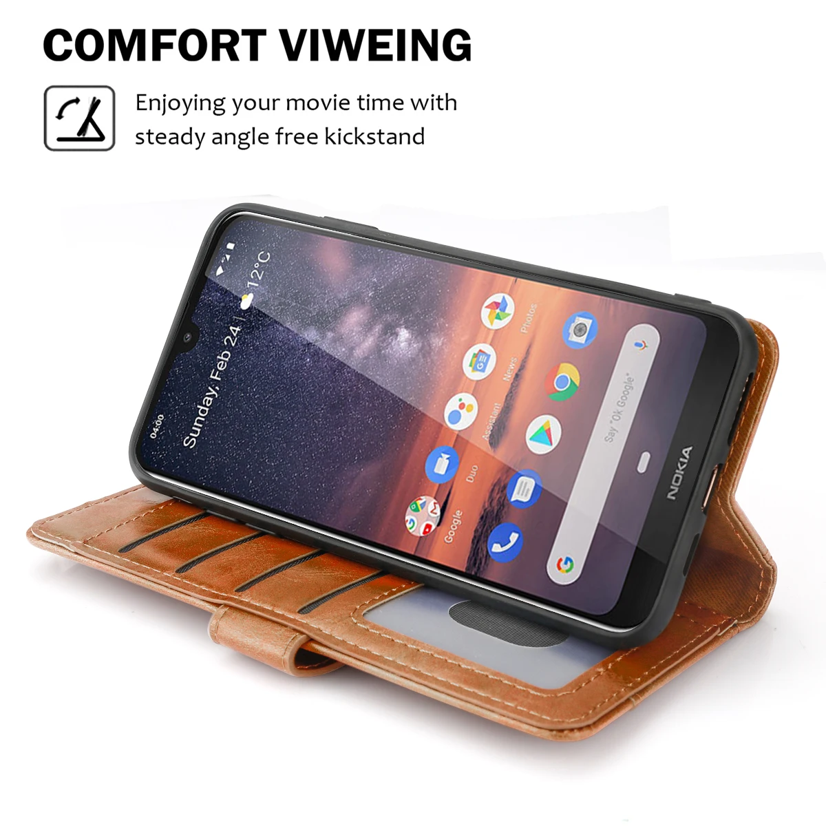 Для Nokia 7,2 чехол из матовой кожи защитный флип-чехол с подставкой противоударный защитный чехол для Nokia 7,2 чехол с отделением для карт
