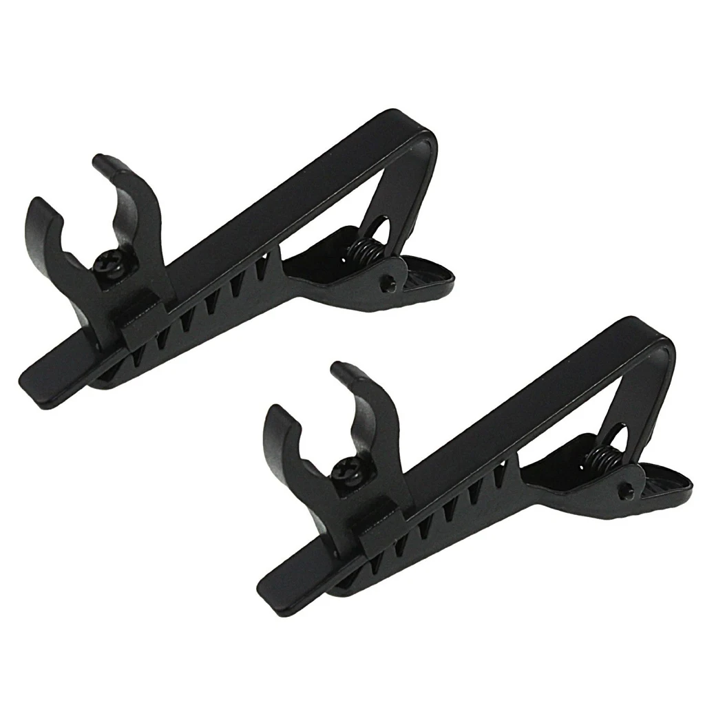 Mini Portable 6mm Microphone Lapel Tie Clip for Lapel Lavalier Mic Black Mini Portable 6mm Microphone Lapel Tie Clip for Lapel Lavalier Mic Black