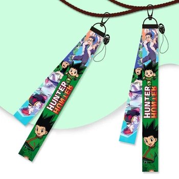 

Anime Hunter X Hunter Keychain Lanyards Id Badge Holder ID Card Pass Gym Mobile Phone USB Badge Holder Key Strap