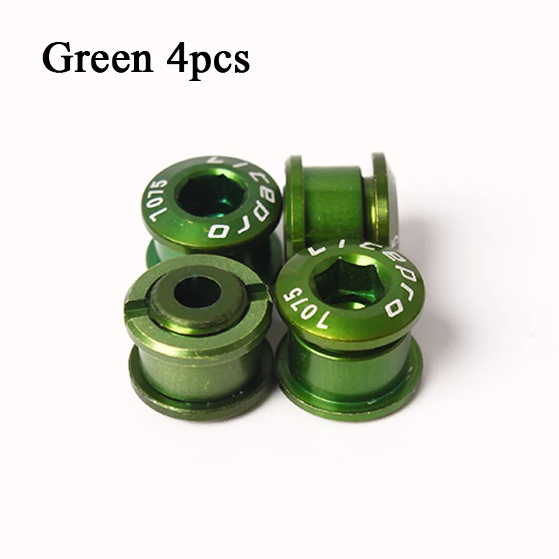 4PCS-Green-6.5mm Litepro 4/5 шт MTB велосипедная передняя звезда болты Алюминий один Скорость диск супер легкий винты колеса цепной передачи для Горный Дорожный велосипед Кривошип - Цвет: 4PCS-Green-6.5mm