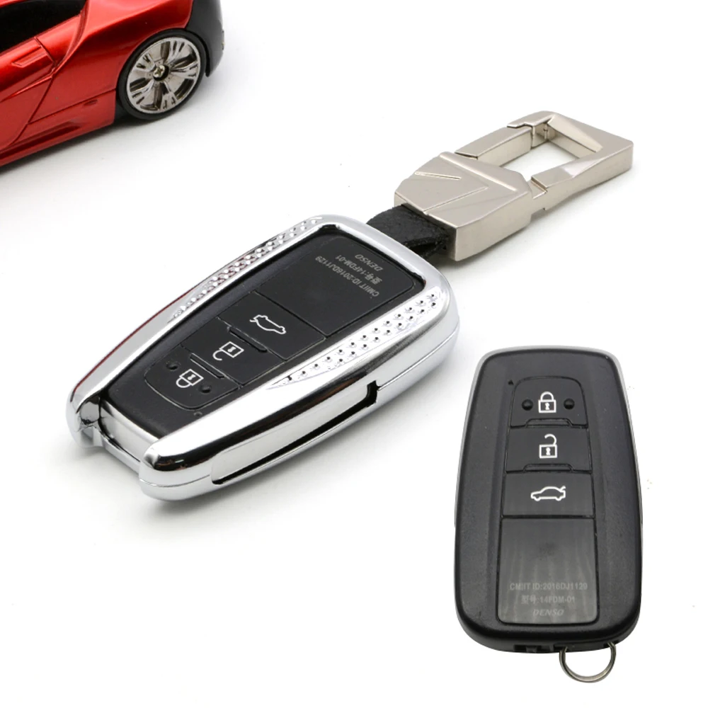 Для 17-up Toyota Camry C-HR Prius PrimeRemote брелок в виде ракушки чехол автомобильный держатель крышка смарт-протектор кирсит покрытие - Название цвета: 3