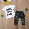 0-3Y bebé recién nacido bebé niño conjunto de ropa de niño niños lindo de manga corta Camiseta + Pantalones trajes ropa conjunto ► Foto 2/6