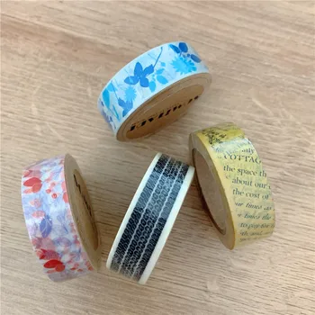 

1pcs/lot Japanese cartoon Washi Tape DIY Decorative Color Paper Adhesive Tape Papelaria Label Masking Sticker Tape