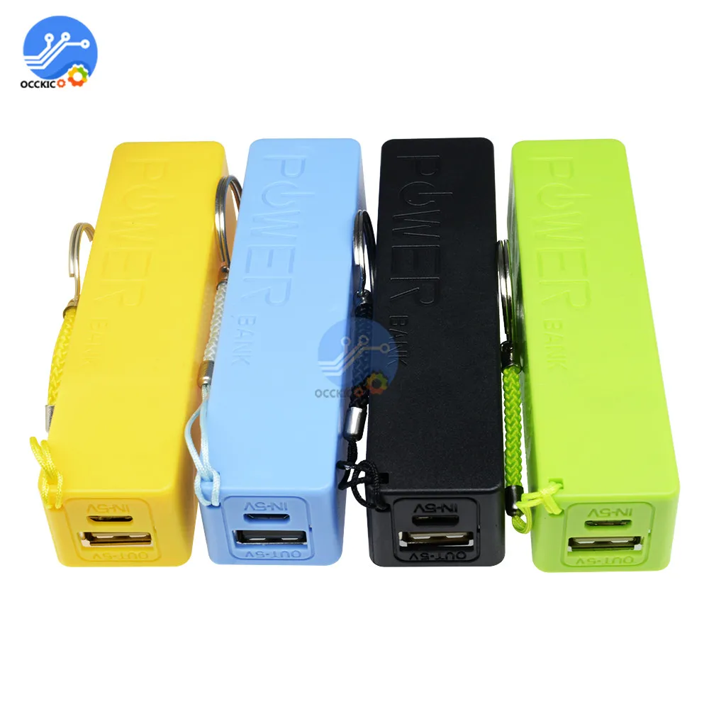 Черный/синий/зеленый/желтый портативный внешний аккумулятор USB для зарядки чехол